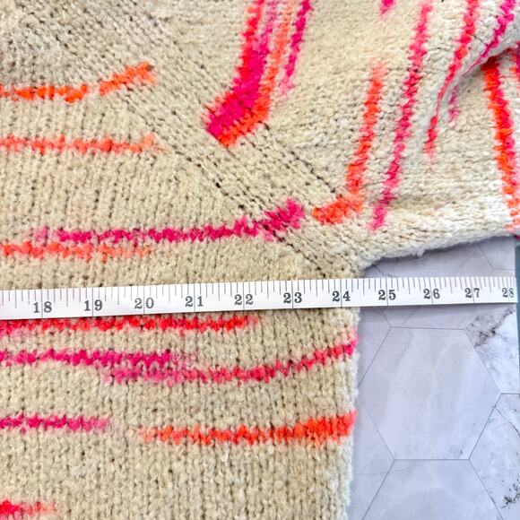 Pilcro Anthropologie Wool Blend Crew Neck Balloon Sleeve Sz M Sweater Italy EUC - Picture 11 of 11